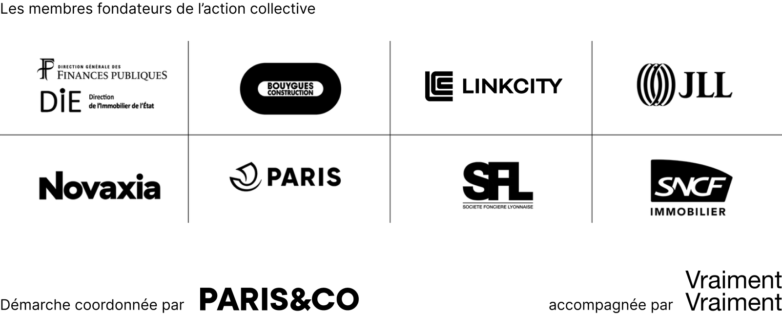 Logo des membres de l'action collective